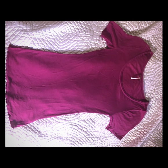 Free People Magenta Short Sleeve Tee - Picture 2 of 6
